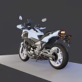 Modern White And Black Sport Touring Motorcycle With Streamlined Body Windshield And Alloy Wheels