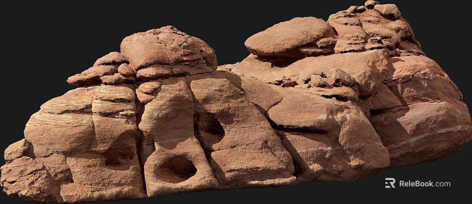 Stone Wood Combined Natural Elements With Rustic Texture For Decor Design 3d model 