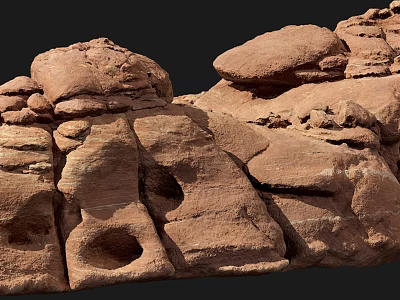 Stone Wood Combined Natural Elements With Rustic Texture For Decor Design 3d model