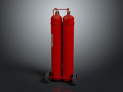 Oxygen Cylinder Welding Cylinder Control Cylinder 3d model