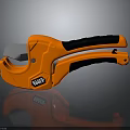 Orange Ratchet Pipe Cutter With Black Handles And Sharp Cutting Blade