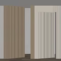 Modern Interior With Wooden Slats Wall And Decorative Doorway Design