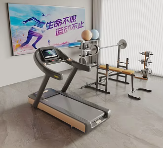 Style Fitness Equipment Dumbbell Treadmill Multifunctional Fitness Equipment 3d model