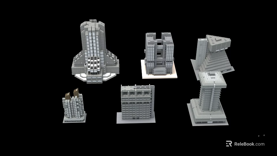 Various Futuristic Architecture Models With Modern Design And Innovative Structures 3d model