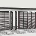 New Chinese-style sliding window Homestay window 3d model