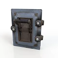 Gray Metal Square Mechanical Locking Device With Spring And Screws Structure