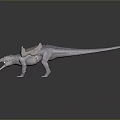 Purple Reptile Crocodile 3D Model With Saddle Like Seat Design