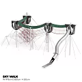 Outdoor Garden Ornament Children's Play Structure With Climbing Net And Slide