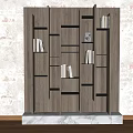 Modern Bookcase Bookshelf Open Cabinet Rack Decorative Cabinet Rack 3d model