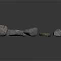 Natural Stone Rocks With Various Textures For Landscaping And Decorative Use 3d model