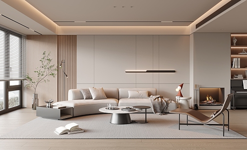 modern living room 3d model