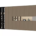 Modern Wooden Bookcase Design With Open Shelves Integrated Lighting And Cabinet Doors