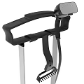 Garment Steamer with Pink Base Black Handle and Portable Design for Home Use