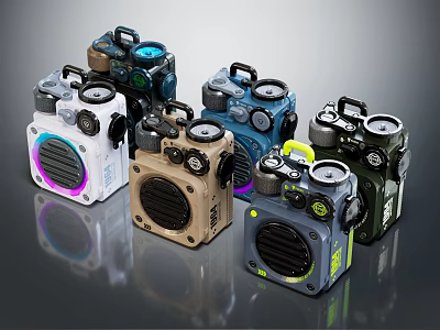 Stylish Portable Speakers With Multiple Colors Compact Design And Modern Features 3d model