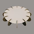 Unique Modern Coffee Table With Round Marble Top And Metallic Ring Base 3d model