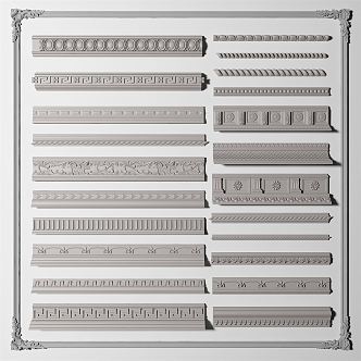 European gypsum line classical lines 3d model