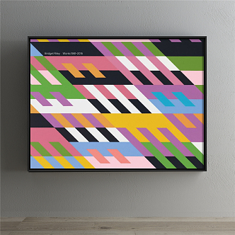 Modern abstract painting simple 3d model