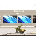 Modern MELING Home Appliances Showroom With Cabinets Table And Plants