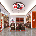 Tobacco and Liquor Store Interior With Display Shelves Counter And Organized Products