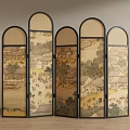 New Chinese Style Screen Middle Ancient Style Screen 3d model