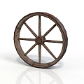 Vintage Car Wooden Wheel With Rustic Spokes For Classic Vehicle