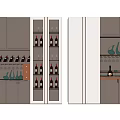 Modern Wine Cabinet Design With Glass Doors Wine Bottles And Wine Glass Storage
