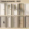 Various Swing Door Designs With Glass Panels And Color Options For Home