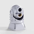 White Spherical Security Camera With High Definition Lens And Square Base