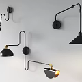 Stylish Modern Black Curved Wall Mounted Lamps For Indoor Lighting Decor