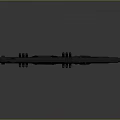 Futuristic Black Assault Rifle With Green Luminous Tech Parts And Modern Design