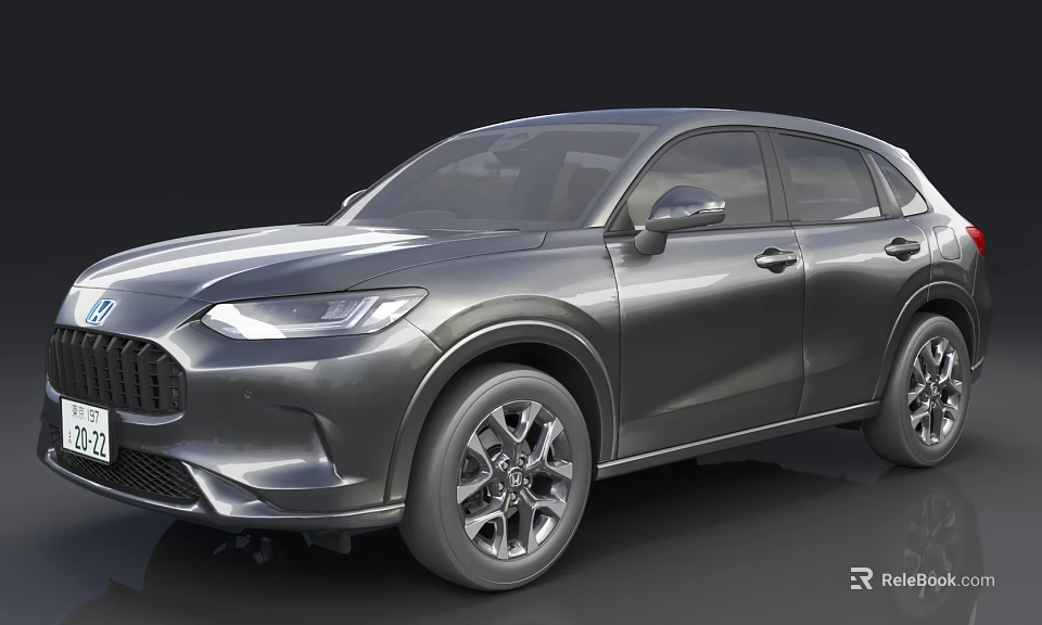 Sleek Gray Modern SUV With Streamlined Exterior Front Grille And Alloy Wheels 3d model 