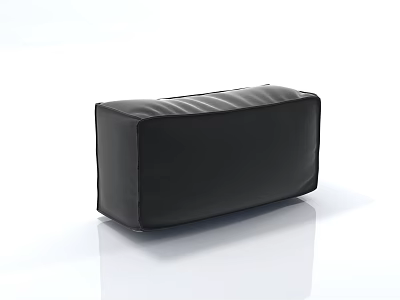 Black Leather Abstract Sofa With Modern Minimalist Design And Unique Shape 3d model