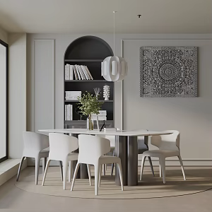 Modern dining table 3d model