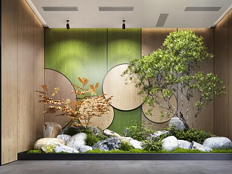 Modern Interior Entrance Hallway Landscaping Cobblestone Landscaping 3d model