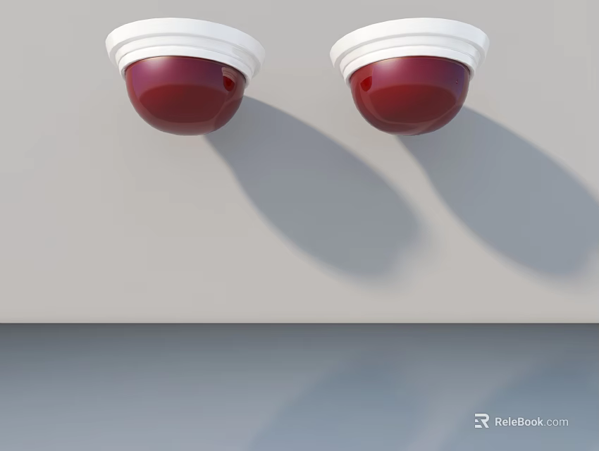 Modern Swing Door Design With White Frame And Red Panel For Interior Use 3d model 