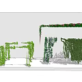 Decorative Bonsai Potted Plants With Green Vines And Hanging Foliage Designs
