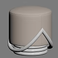 Modern Shoe Changing Stool Low Stool Round Stool 3d model