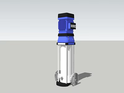 Heavy Duty Vertical Industrial Equipment Featuring Blue White Structure And Mobile Wheels 3d model