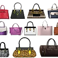 Fashionable Women's Handbags Collection with Diverse Colors Patterns and Stylish Designs