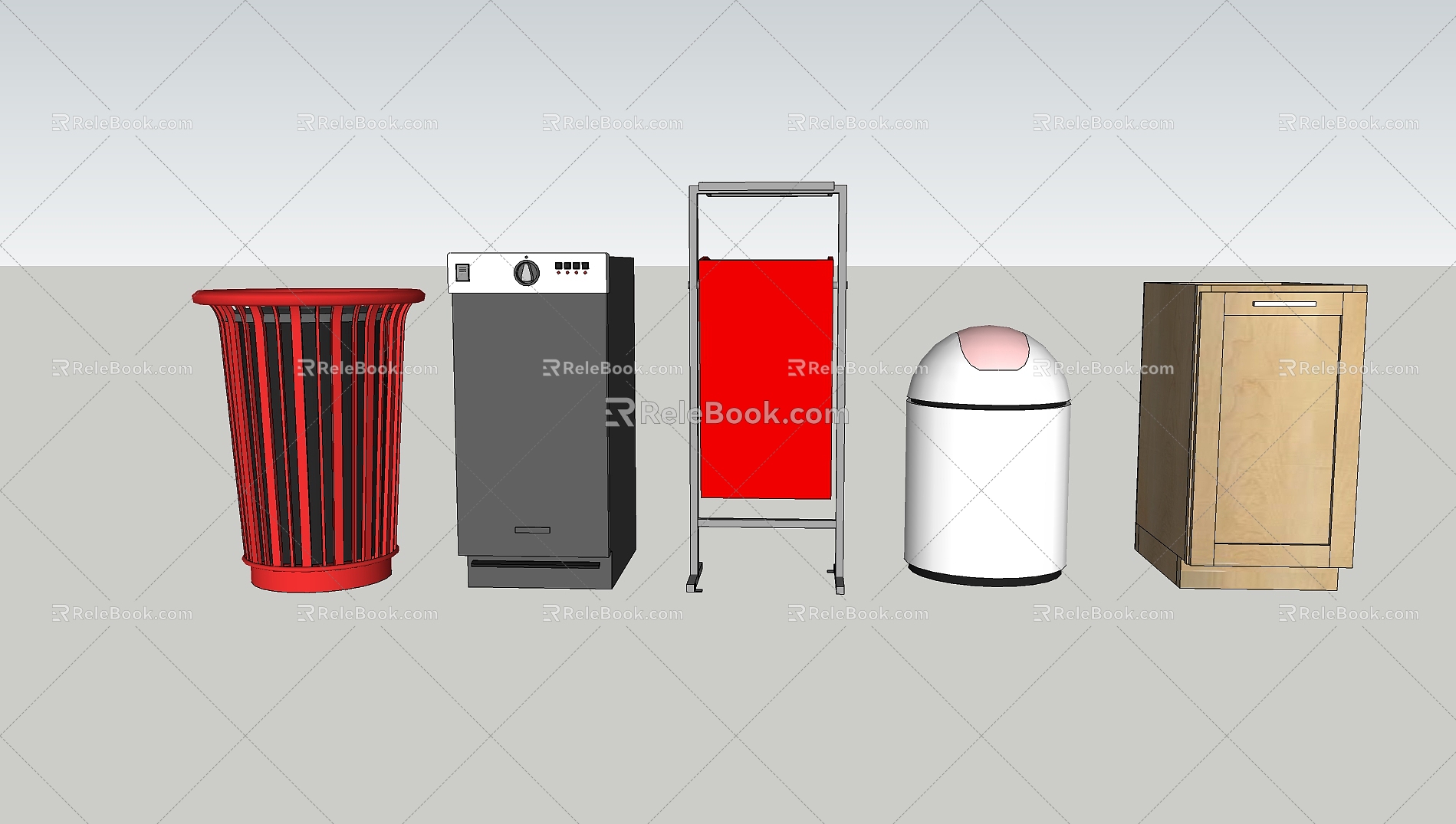 Modern trash can dustbin trash can lighter dustbin 3d model