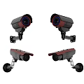 Projection Monitoring Surveillance Cameras With Different Designs For Security Use
