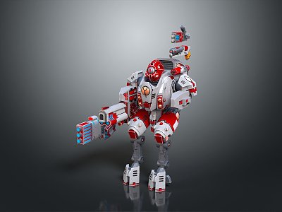 Mech Warrior Mech Soldier Machine Battlearm Mechanical Battlearm Machine Fighter Robot 3d model