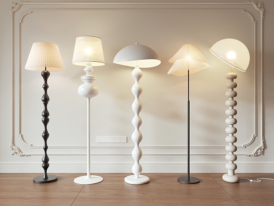 French Floor Lamp Retro Floor Lamp Cream Style Floor Lamp Cyber Celebre Floor Lamp Floor Lamp Combination 3d model