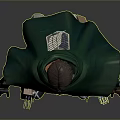 Man With Green Cape And Mechanical Arms In Action Figure Design