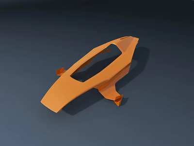Orange Playground Slide Equipment With Modern Design For Kids Outdoor Fun 3d model