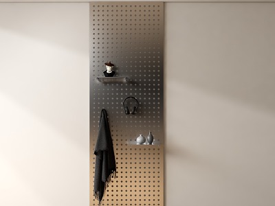 Metal Hole Plate Coat Rack model