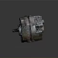 Vintage Automotive Alternator Metal Mechanical Component With Detailed Surface Texture And Structure