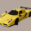 Yellow Sports Car With Race Inspired Rear Wing And Streamlined Aerodynamic Design