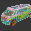 Colorful Solar Powered Van With Flower Decals And Vibrant Exterior Design Accents