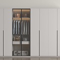 Light Luxury Wardrobe Decorative Cabinet to Top Adult 3d model